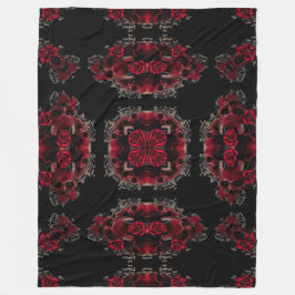Viktorianische gotische Rose Skulls Silk Foulard M Fleecedecke