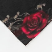 Viktorianische gotische Rose Skulls Silk Foulard M Fleecedecke (Ecke)