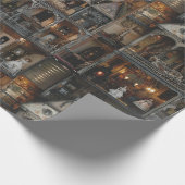 Viktorianische Gotische Spuk Dollshouse mit Dollar Geschenkpapier (Ecke)