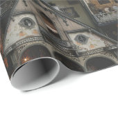 Viktorianische Gotische Spuk Dollshouse mit Dollar Geschenkpapier (Rolleneckpunkt)