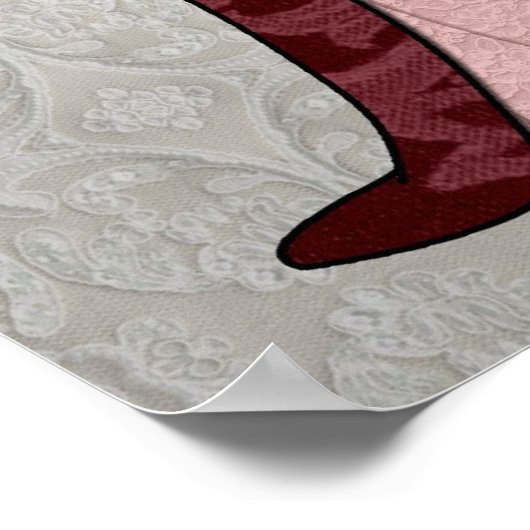 Viktorianische Gourmetschrift Poster (Ecke)