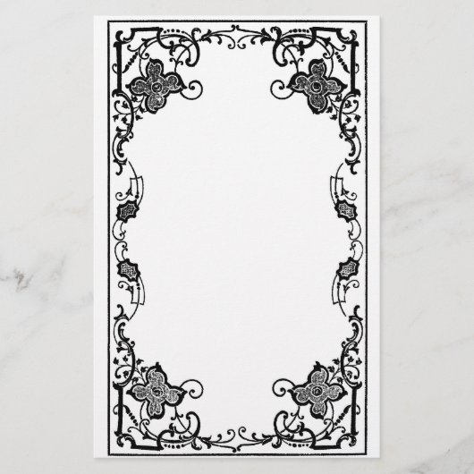 Viktorianische Grenze stationär Briefpapier (Vorderseite)