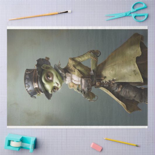 Viktorianische grüne Cricket-Dekoupage Seidenpapier (Basteln)