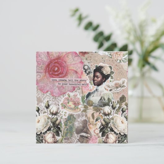 Viktorianische Grußkarte für Afrika (Stehend Vorderseite)