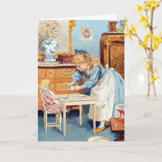 Viktorianische Grußkarte für Girl Jeder Anlass Karte (Gelbe Blume)