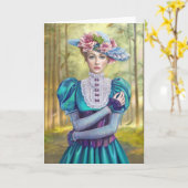 Viktorianische Grußkarten Karte (Gelbe Blume)