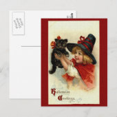 Viktorianische Halloween-Grüße Postkarte (Vorne/Hinten)
