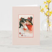 Viktorianische Halloween-Grußkarte Karte (Gelbe Blume)