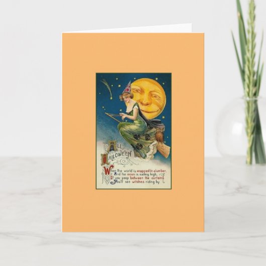 Viktorianische Halloween-Grußkarte Karte (Vorderseite)