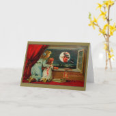 Viktorianische Halloween-Grußkarte Karte (Gelbe Blume)