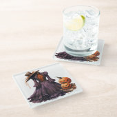 VIKTORIANISCHE HALLOWEEN KLEIDUNG GLASUNTERSETZER (Schrägansicht)