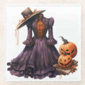 VIKTORIANISCHE HALLOWEEN KLEIDUNG GLASUNTERSETZER (Vorderseite)