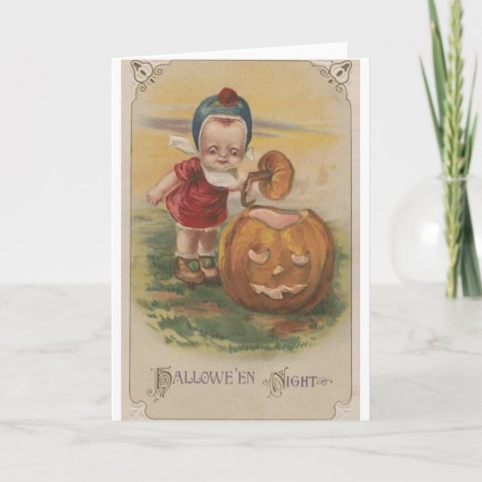 Viktorianische Halloween Night Grußkarte Karte (Vorderseite)