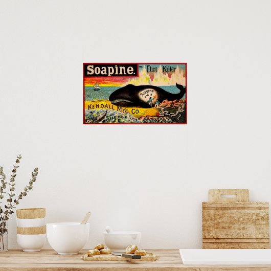 Viktorianische Handelskarte Seifen Sie dem Schreck Poster (Küche)