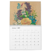 Viktorianische handgemalte Blumen Kalender (Jan 2027)