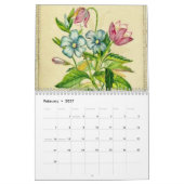 Viktorianische handgemalte Blumen Kalender (Feb 2027)