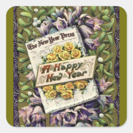 Viktorianische Happy New Year Stickers