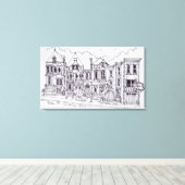Viktorianische Häuser | San Francisco, Kalifornien Leinwanddruck (Insitu (Holzboden))