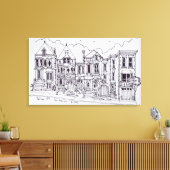 Viktorianische Häuser | San Francisco, Kalifornien Leinwanddruck (Insitu (Wohnzimmer))