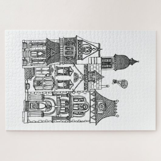 Viktorianische Häuserreihe Paint a Puzzle (Horizontal)