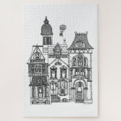 Viktorianische Häuserreihe Paint a Puzzle (Vertikal)