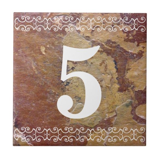 Viktorianische Hausnummer-Fliese Fliese (Vorderseite)