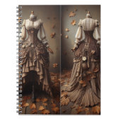 Viktorianische Herbstlaub Modedesign Notizblock (Vorderseite)