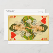 Viktorianische Herzkönigin Postkarte (Vorne/Hinten)
