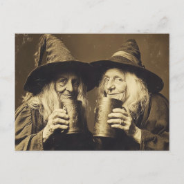 Viktorianische Hexe Sepia Portrait Stil 10 Postkarte