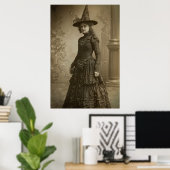 Viktorianische Hexe Sepia Portrait Stil 2 Poster (Heimbüro)