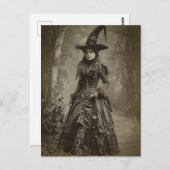 Viktorianische Hexe Sepia Portrait Stil 3 Postkarte (Vorne/Hinten)