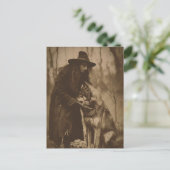 Viktorianische Hexe Sepia Portrait Stil 4 Postkarte (Stehend Vorderseite)