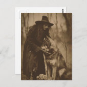 Viktorianische Hexe Sepia Portrait Stil 4 Postkarte (Vorne/Hinten)