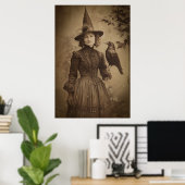 Viktorianische Hexe Sepia Portrait Stil 5 Poster (Heimbüro)