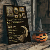 Viktorianische Hexe Vintage Oddities Halloween-Par Einladung