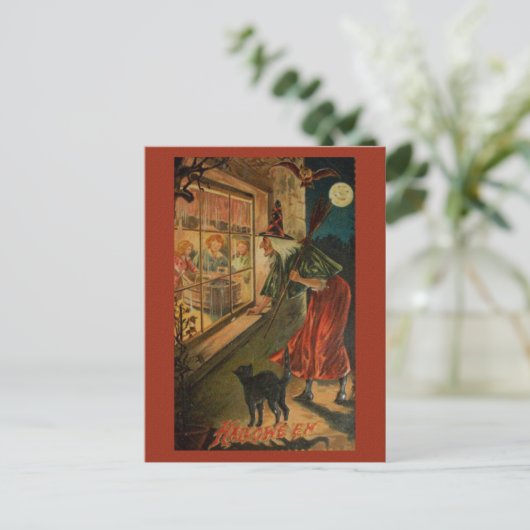 Viktorianische Hexenkalenpostkarte zurückgeben Postkarte (Stehend Vorderseite)