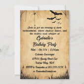 Viktorianische Hexerei Vintag Halloween-Party Einladung (Rückseite)