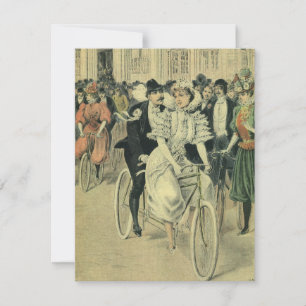 Viktorianische Hochzeit Braut und Bräutigam Frisch Einladung