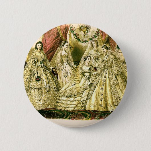 Viktorianische Hochzeit Button (Vorderseite)