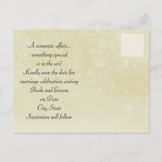 Viktorianische Hochzeit Datum speichern Ankündigungspostkarte (Rückseite)