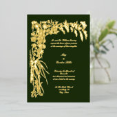 Viktorianische Hochzeit der Ära 1874 Folieneinladung (Stehend vorne)