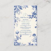 Viktorianische Hochzeit der Blauen Flora Begleitkarte (Vorderseite)