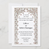 Viktorianische Hochzeit der Epoche 1845 im gotisch Einladung (Vorderseite)