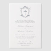 Viktorianische Hochzeit der Navy Pergament Einladungen (Vorderseite)