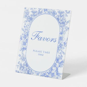 Viktorianische Hochzeit florales Etwas Blaues Sockelschild