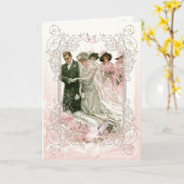 Viktorianische Hochzeit - Grußkarte Karte (Gelbe Blume)