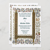 Viktorianische Hochzeit im Mittelalter 1843 Einladung (Vorne/Hinten)