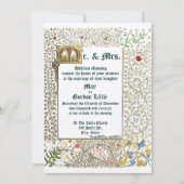 Viktorianische Hochzeit im Mittelalter 1873 Einladung (Vorderseite)