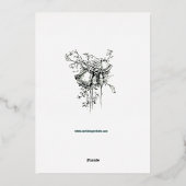 Viktorianische Hochzeit im Mittelalter 1883 Folieneinladung (Rückseite)