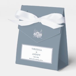 Viktorianische Hochzeit in Blau mit weißen Blume Geschenkschachtel